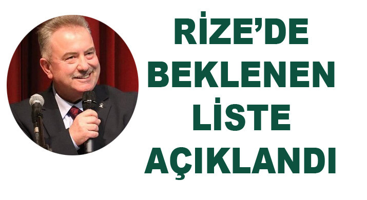 RİZE'DE İL YÖNETİMİ BELLİ OLDU.