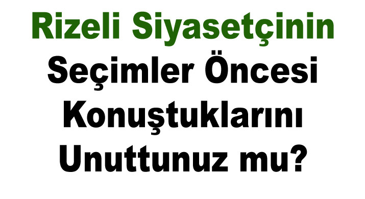 RİZE'DEN ÖZEL'E SESLENDİ. BIRAK FASA FİSO İŞLERİ